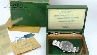 Rare Rolex Explorer I Vintage 1963 Full Box Papers Guilt Dial Exclamation Point