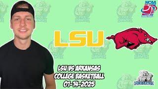 LSU vs Arkansas 1/14/25 Free College Basketball Picks and Predictions | NCAAB Picks