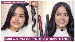 How To CURL HAIR WITH A STRAIGHTENER/FLAT IRON  | Pilgrim Amazonian Range Scalp Scrub | Soni Mishra