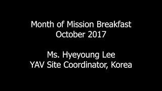 Ms  Hyeyoung Lee Mission Talk