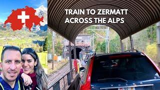 WE TRAVEL WITH THE VAN ON A TRAIN! Kandersteg to Goppenstein | Night at St. Niklaus Video 8