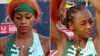 Sha'carri Richardson snatches off wig and wins m race   #shacarririchardson #follow