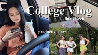 COLLEGE VLOG | finals week, productive days + sleepover with Bea