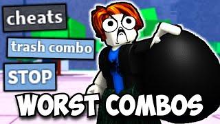 Using The WORST Combos Against TOXIC Players In Roblox The Strongest Battlegrounds