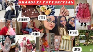 My Real Sister’s Wedding Preparations Shopping️ ,Venue ,Decorations ,Food, Jewellery, Outfit