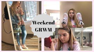 Weekend GRWM, Bronze Makeup look, Spring outfit