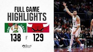 FULL GAME HIGHLIGHTS: Celtics finish NBA Cup group play with a 138-129 win against the Bulls