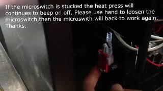 Royalpress How to adjust the microswitch for 15"x15" heat press