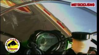 Onboard Kawasaki ZX-10R - Prova comparativa Motociclismo maxisportive circuito Alcaniz