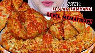 LEVEL MEMATIKAN‼️️ ASMR SEBLAK SAMYANG NYEMEK BAKSO JUMBO MEKAR URAT PEDAS EKSTRIM| ASMR Indonesia