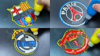 Soccer Club Logos Pancake Art - PSG, Real Madrid, Barcelona, Manchester United