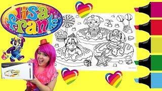 Coloring Lisa Frank Donuts & Dogs Coloring Book Page Colored Markers Prismacolor | KiMMi THE CLOWN