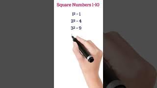 Square of Numbers 1-10 | #maths #shortvideo #viralvideo