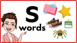 WORDS THAT START WITH LETTER Ss | 'S' Words | Phonics | Initial Sounds | LEARN LETTER Ss