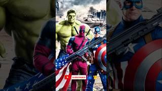 HULK, DEADPOOL AND CAPTAIN AMERICA TOGETHER  YOU MUST WACHT THIS #shorts