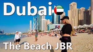 Jumeirah Beach in Dubai | JBR Beach Dubai Walk 4K