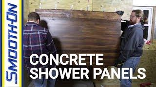 Casting GFRC Concrete to Create Textured Shower Panels