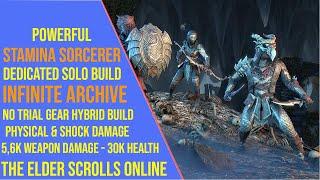 Powerful Stamina Sorcerer Solo Build for the Infinite Archive in ESO