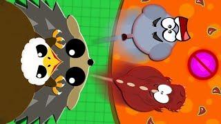 Mope.io HEDGEHOG AND EAGLE GLITCH PUSHING ANIMALS INTO LAVA TROLLING! | Funny Mope.io Kills