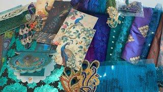 Gorgeous peacock boho junk journal kit unboxing // @bohoneeds