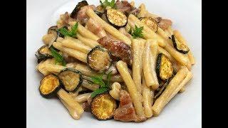 CASERECCE CON ZUCCHINE ALLA MENTA E PANCETTA DOLCE AGRO - CUCINANDOMELAGODO