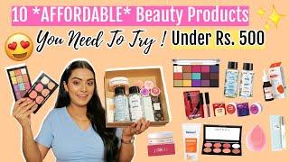 Top 10 *AFFORDABLE* Beauty Products Under Rs. 500 You Need To Try | Saste Hidden Gems !