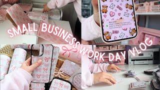 Small Business Vlog | Pack Orders With Me, Launch day, Work With Me, Small Business Organization