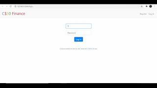 Finance - CS50x's Web Track - Project