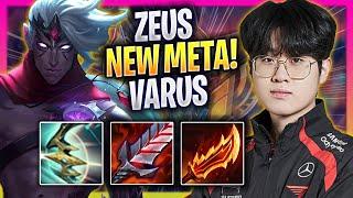 ZEUS TRIES NEW META VARUS TOP IN KOREA SOLOQ! - T1 Zeus Plays Varus TOP vs Rumble! | Season 2024