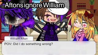 Aftons ignore William for 24hrs prank// GONE WRONG// FNAF// My AU