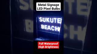 Metal signage led pixel lights. Full waterproof and high brightness. #led #sign #signage #pixel