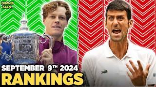 Sinner, Sabalenka Win US Open 2024 | Djokovic, Gauff Drop | Tennis Rankings