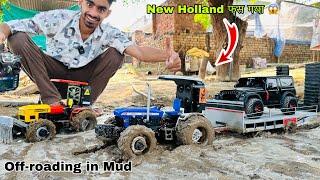 Rc Tractor mud off-roading New Holland vs Hmt 5911 @Aakash946