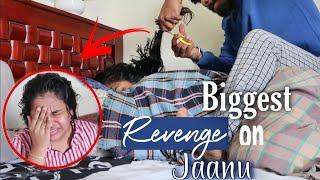 I cut my girlfriend's hair | Revenge on girlfriend ( She got so angry )