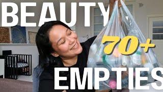 70+ MAKEUP & SKINCARE EMPTIES 2024 | SPEED REVIEWS | TIMESTAMPS INCLUDED