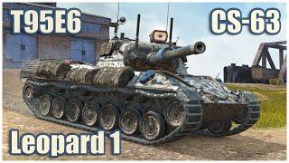 Leopard 1, CS-63 & T95E6 • WoT Blitz Gameplay