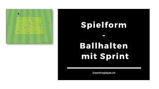 Fussball Ausdauer-Spielform: Ballhalten mit Sprint