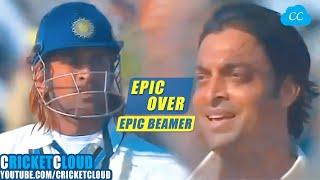 MS Dhoni vs Shoaib Akhtar | EPIC OVER | Fire vs Fire | Beamer at 156 kph | INDvPAK 2006 !!