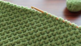 Incredible    * double-sided * Super Easy Tunisian Crochet Baby blanket pattern online tutorial