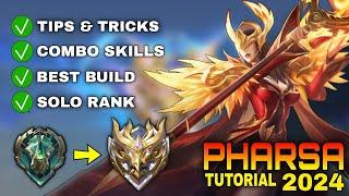 PHARSA Tutorial & Guide 2024 (English): Skills, Combo, Best Build, Tips & Tricks | MLBB