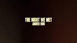 The Night We Met - Amber Run (Official Visualiser)