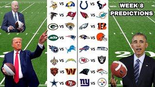 US Presidents Predict Week 8 of the NFL Season