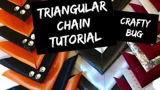 TRIANGULAR Chain/ braid Tutorial; DYI HOMECOMING MUM; how to make homecoming mums #homecoming