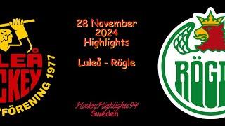 LULEÅ VS RÖGLE | 28 NOVEMBER 2024 | SHL | HIGHLIGHTS