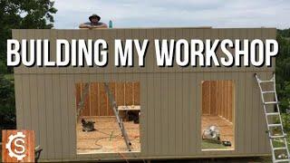 Building my Workshop (FULL BUILD, 1 HR) | Woodworking | DIY | How to | Shop Build
