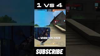 1 vs 4  UMP Saved me ️‍ How to save your rank  Against best squad  #freefire #shorts