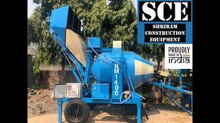 REVERSIBLE CONCRETE DRUM MIXER RM 1400 | MINI MOBILE CONCRETE BATCHING PLANT SHRIRAM