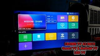 CROWN TV 43 INCH  Smart TV & Android TV  LED TV Full HD&4K&WiFi& MRS-21000-25000 ! Smart TV LED TV