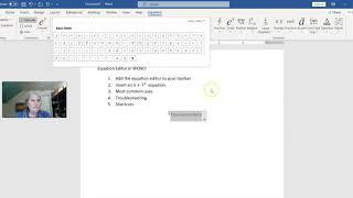 Equation Editor in Microsoft WORD