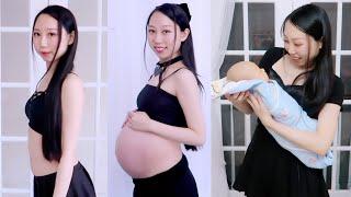 Pregnancy Transformation!  Week by Week Pregnancy Belly Baby Bump!